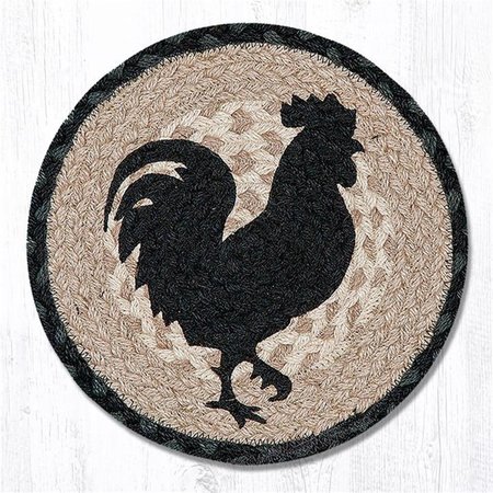 CAPITOL IMPORTING CO 10 x 10 in. Rooster Silhouette Printed Round Swatch 80-459RS
